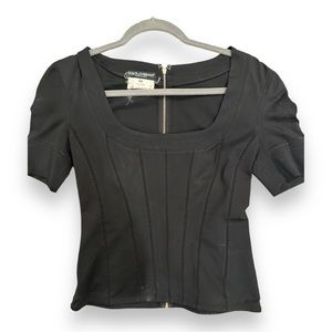 Dolce & Gabannna Gold Zipper top. Size 44. Good condition.